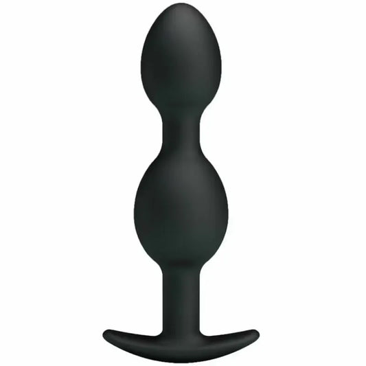 Pretty Love silikoninė analinių karoliukų sistema, 12,5 cm, juoda, su svarmenimis