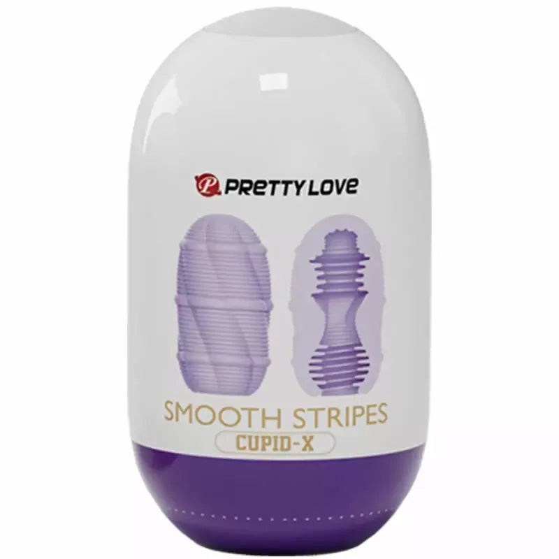 Pretty Love Smooth Stripes Intimate Egg Cup – kompaktiška lanksti TPR mova