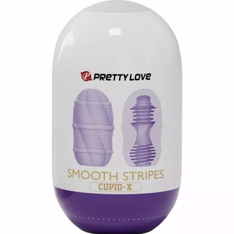Pretty Love Smooth Stripes Intimate Egg Cup – kompaktiška lanksti TPR mova