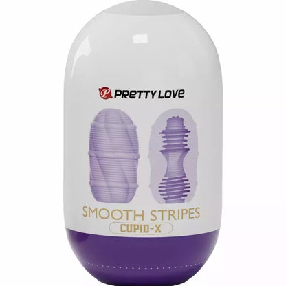 Pretty Love Smooth Stripes Intimate Egg Cup – kompaktiška lanksti TPR mova