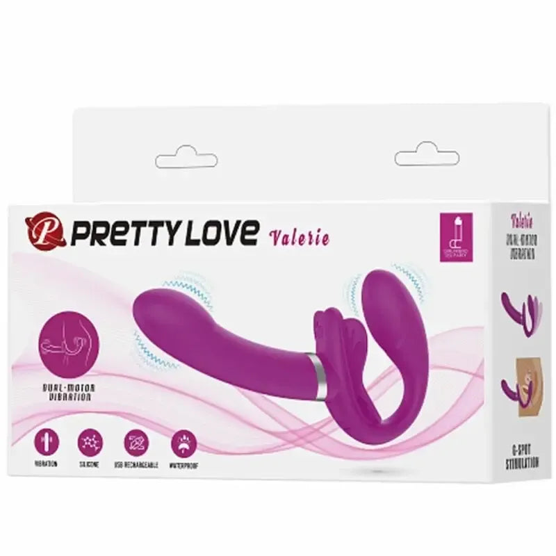 Pretty Love Valerie Double Intimate System 12 vibravimo režimų violetinis silikoninis vibratorius