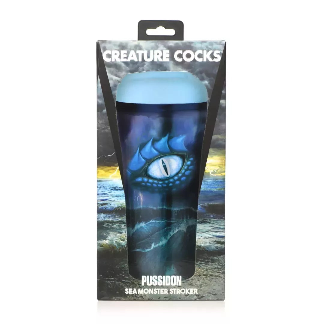 Pussidon Sea Monster Intimate Machine Blue – Tekstūruota stimuliuojanti mova