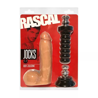 Rascal Jocks Johnny silikoninis modelis, 20 cm, su siurbtuku ir rankena