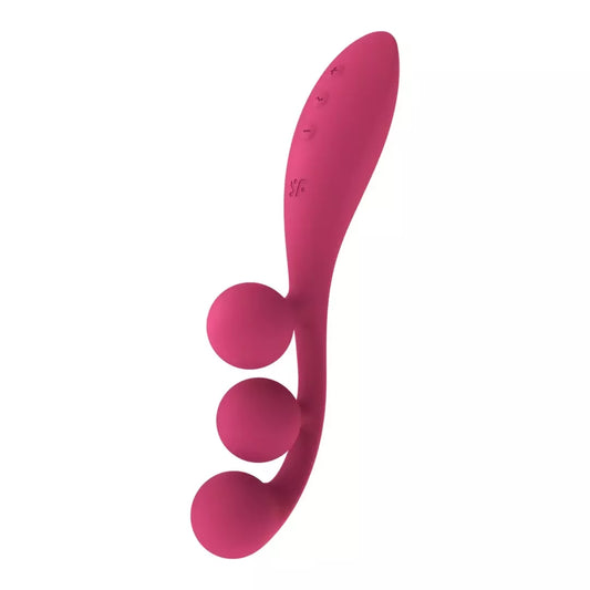 Raudonas lankstus kelių variklių intymus prietaisas Satisfyer Tri Ball 1