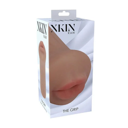Raw The Grip TPE intymus masturbatorius Small, 137 g, tan spalvos, su minkštu XKIN paviršiumi