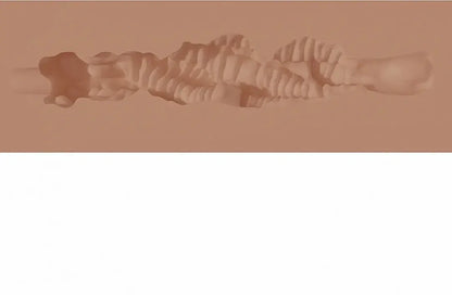 Raw The Grip TPE intymus masturbatorius Small, 137 g, tan spalvos, su minkštu XKIN paviršiumi