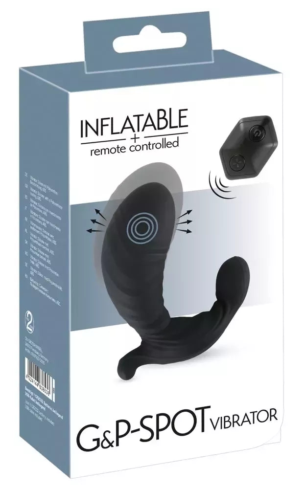 RC+ pripučiamas G ir P taškų vibratorius su nuotolinio valdymo pulteliu, reguliuojamo dydžio, 12 cm