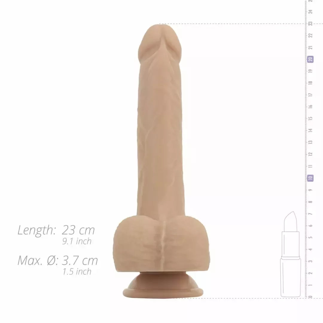 Real Fantasy Bryce Intimate Machine stimuliuojantis, vibruojantis ir šildantis prietaisas, 17 cm