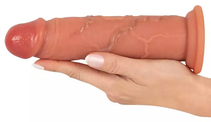 Realistixxx Moveable Skin dvigubo tankio modelis su siurbtuku 20,5 cm