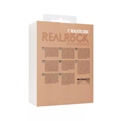 RealRock 18 cm anatominis modelis su kapšeliu, kūno spalvos