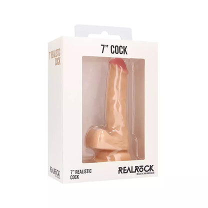 RealRock 18 cm anatominis modelis su kapšeliu, kūno spalvos