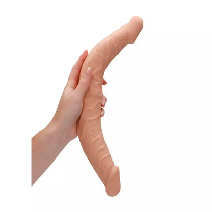 RealRock by Shots Double Dong 36 cm lanksti intymumo sistema, kūno spalvos