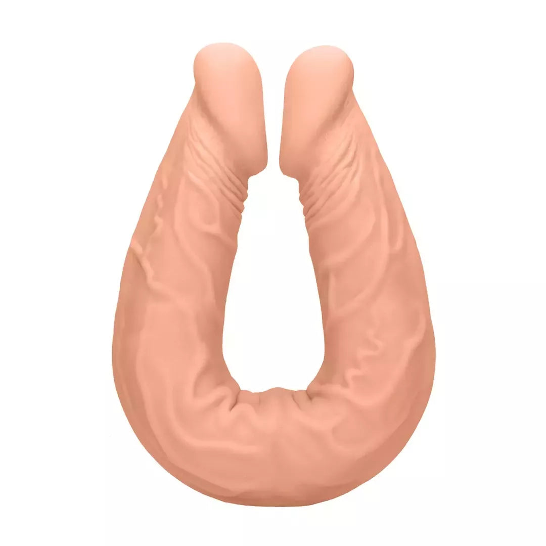 RealRock by Shots Double Dong 36 cm lanksti intymumo sistema, kūno spalvos