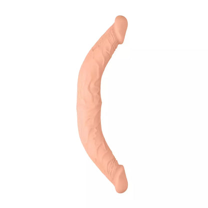RealRock by Shots Double Dong 36 cm lanksti intymumo sistema, kūno spalvos
