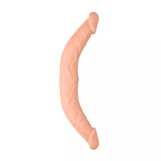 RealRock by Shots Double Dong 36 cm lanksti intymumo sistema, kūno spalvos