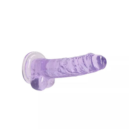 REALROCK Crystal Clear 18 cm anatominis modelis su siurbtuku, skaidrus