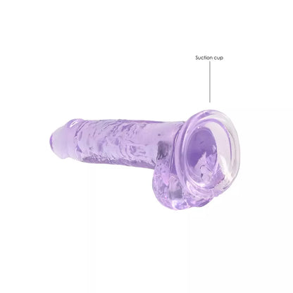 REALROCK Crystal Clear 18 cm anatominis modelis su siurbtuku, skaidrus