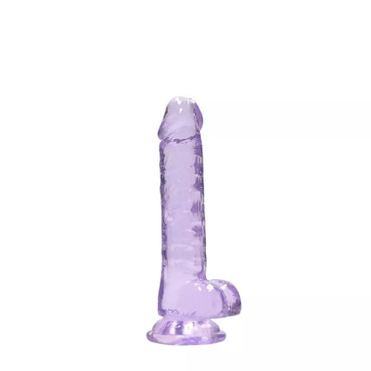 REALROCK Crystal Clear 18 cm anatominis modelis su siurbtuku, skaidrus