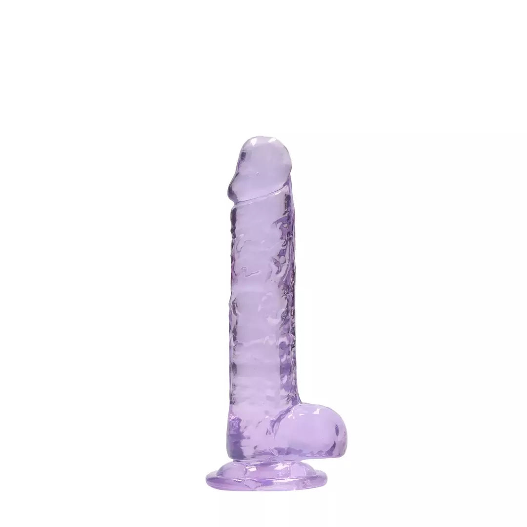 REALROCK Crystal Clear 18 cm anatominis modelis su siurbtuku, skaidrus