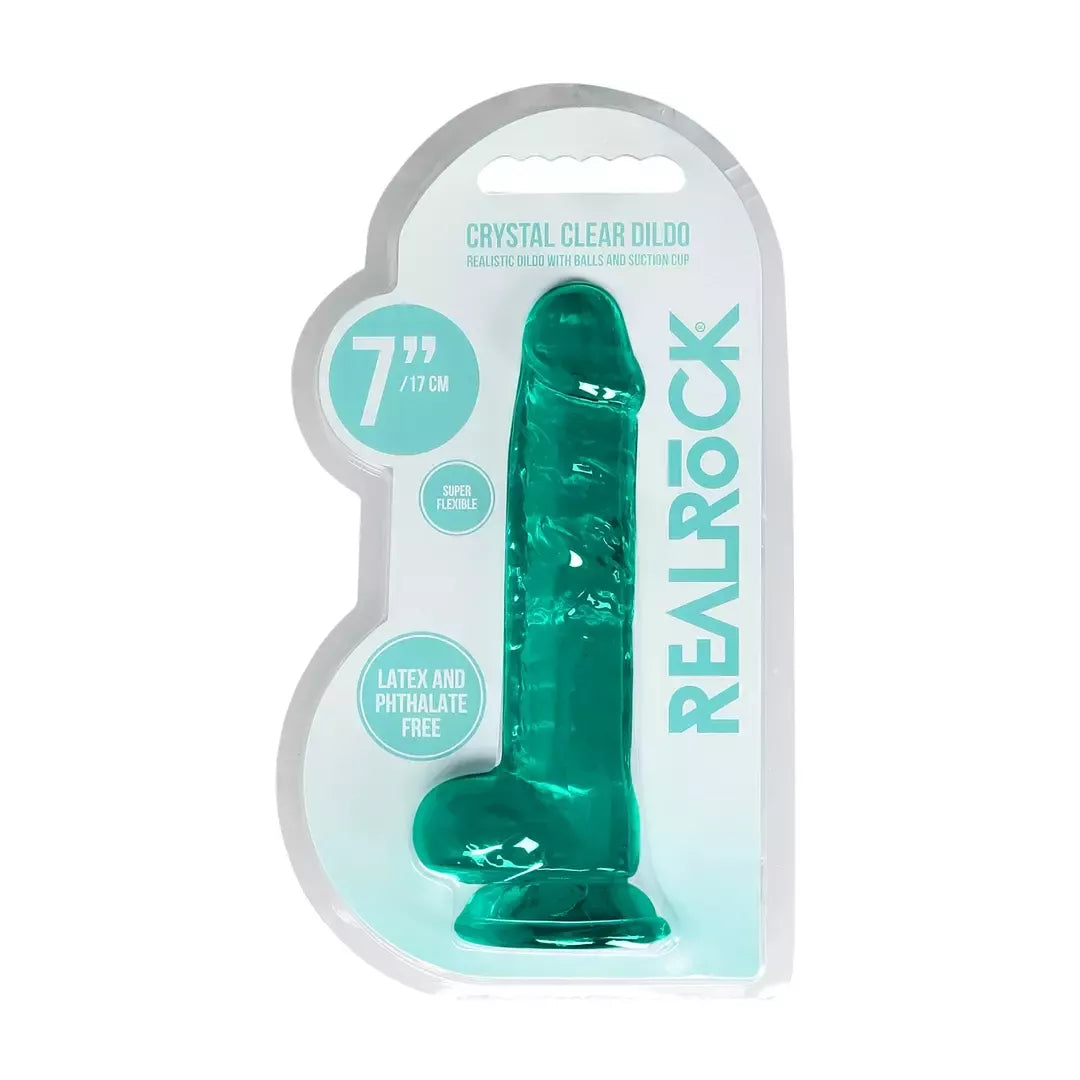 REALROCK Crystal Clear 19cm anatominis modelis su siurbtuku
