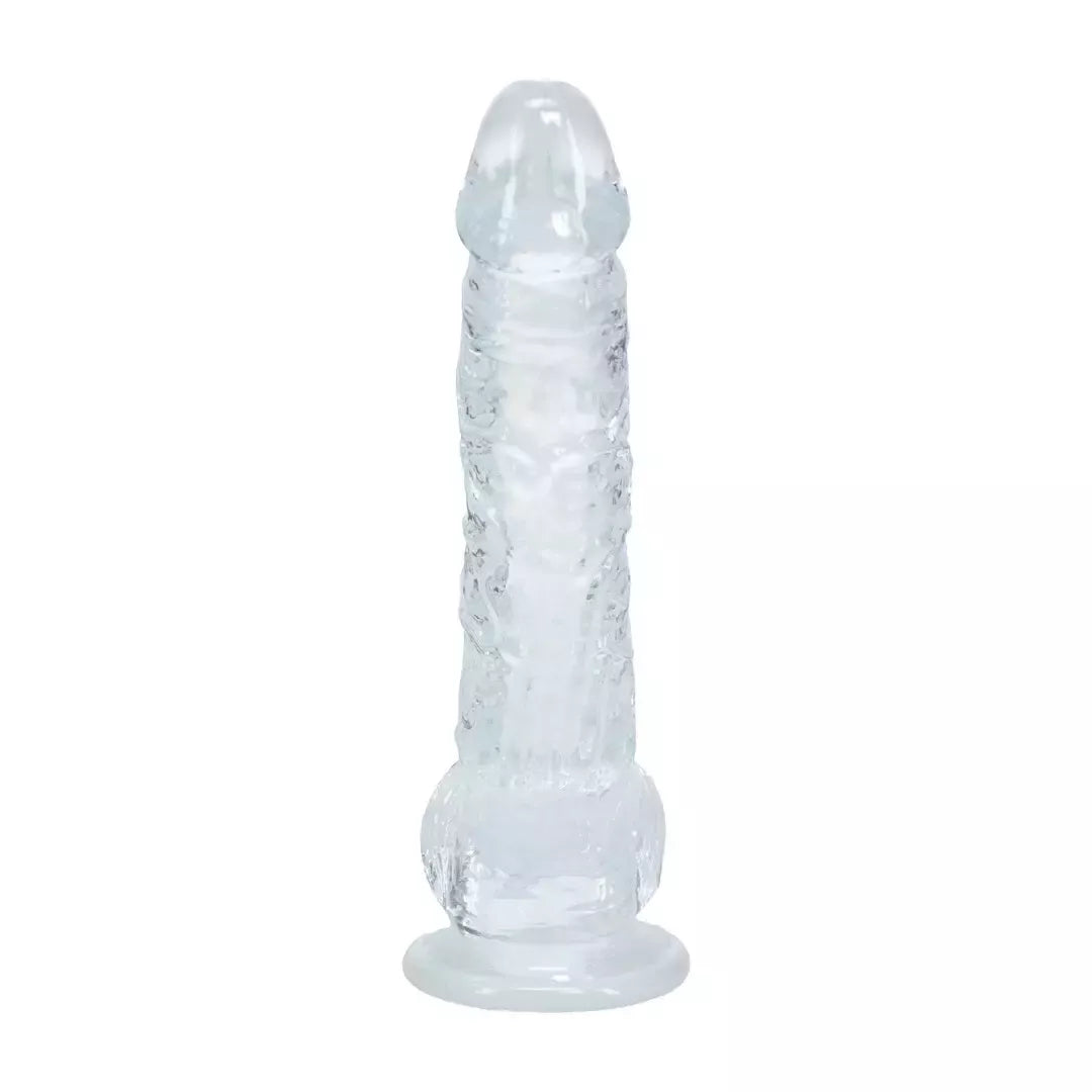 REALROCK Crystal Clear 5 colių (12,7 cm) anatominis modelis su siurbtuku, skaidrus