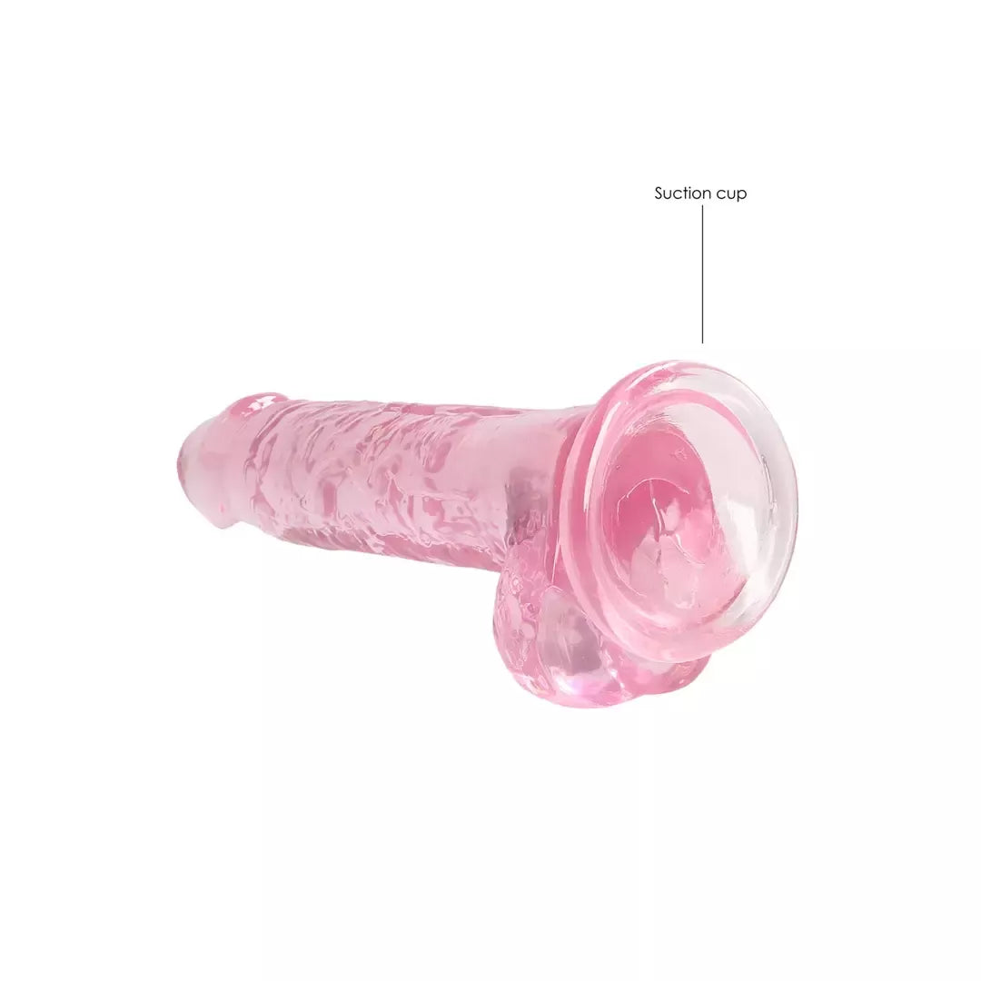 REALROCK Crystal Clear 7" skaidrus modelis su siurbtuku, 19 cm