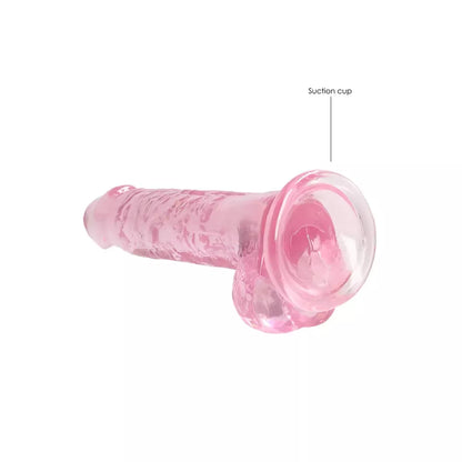 REALROCK Crystal Clear 7" skaidrus modelis su siurbtuku, 19 cm