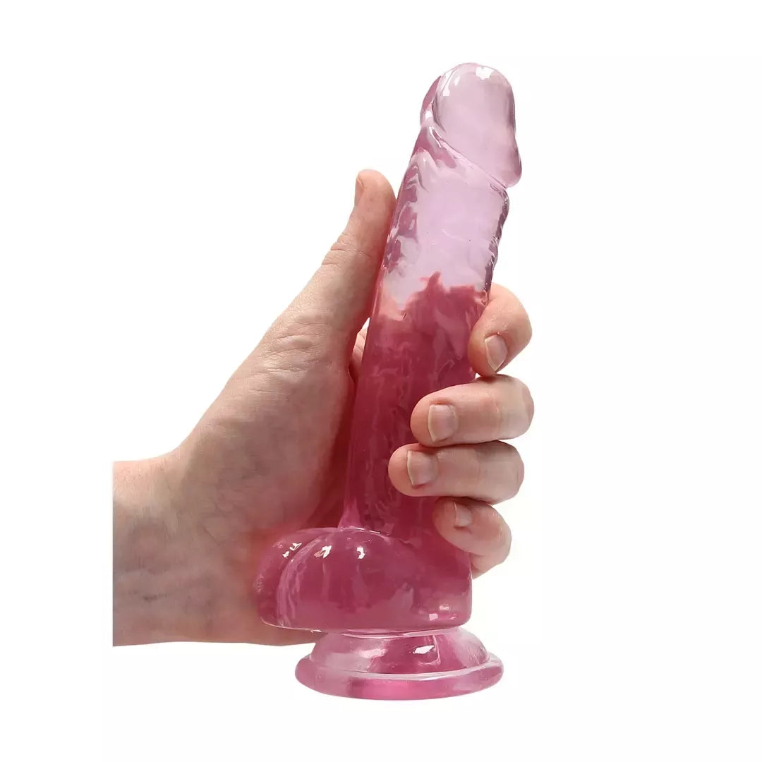 REALROCK Crystal Clear 7" skaidrus modelis su siurbtuku, 19 cm