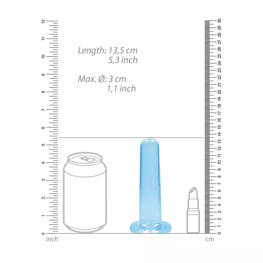 REALROCK Crystal Clear Intimate Machine 13,5 cm su skaidriu siurbtuku