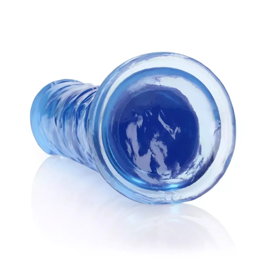 REALROCK Crystal Clear Intimate Machine 25 cm su vakuuminiu pagrindu, skaidrus