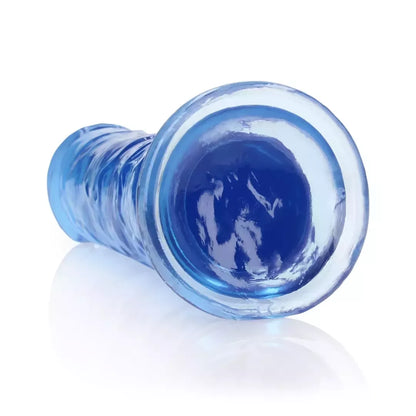 REALROCK Crystal Clear Intimate Machine 25 cm su vakuuminiu pagrindu, skaidrus