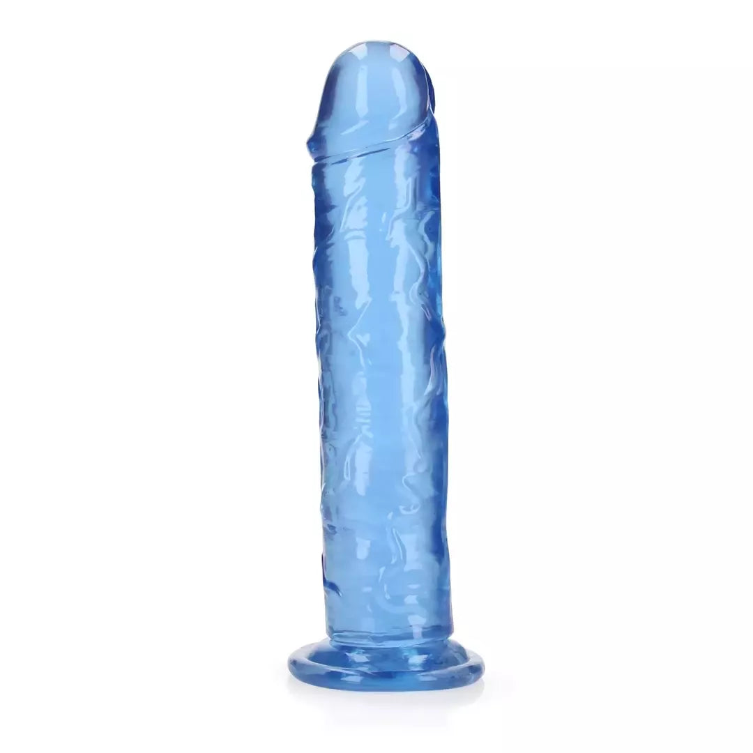 REALROCK Crystal Clear Intimate Machine 25 cm su vakuuminiu pagrindu, skaidrus