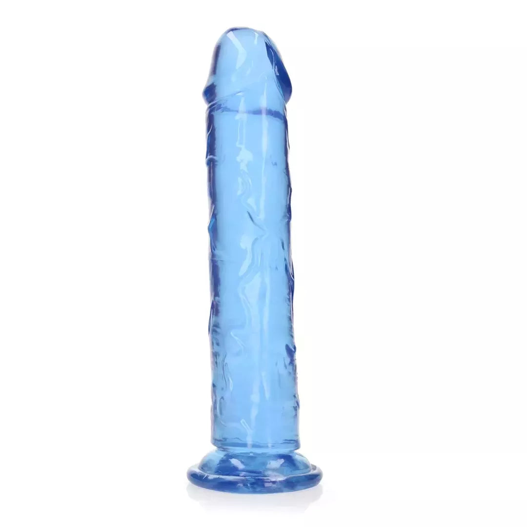 REALROCK Crystal Clear Intimate Machine 25 cm su vakuuminiu pagrindu, skaidrus