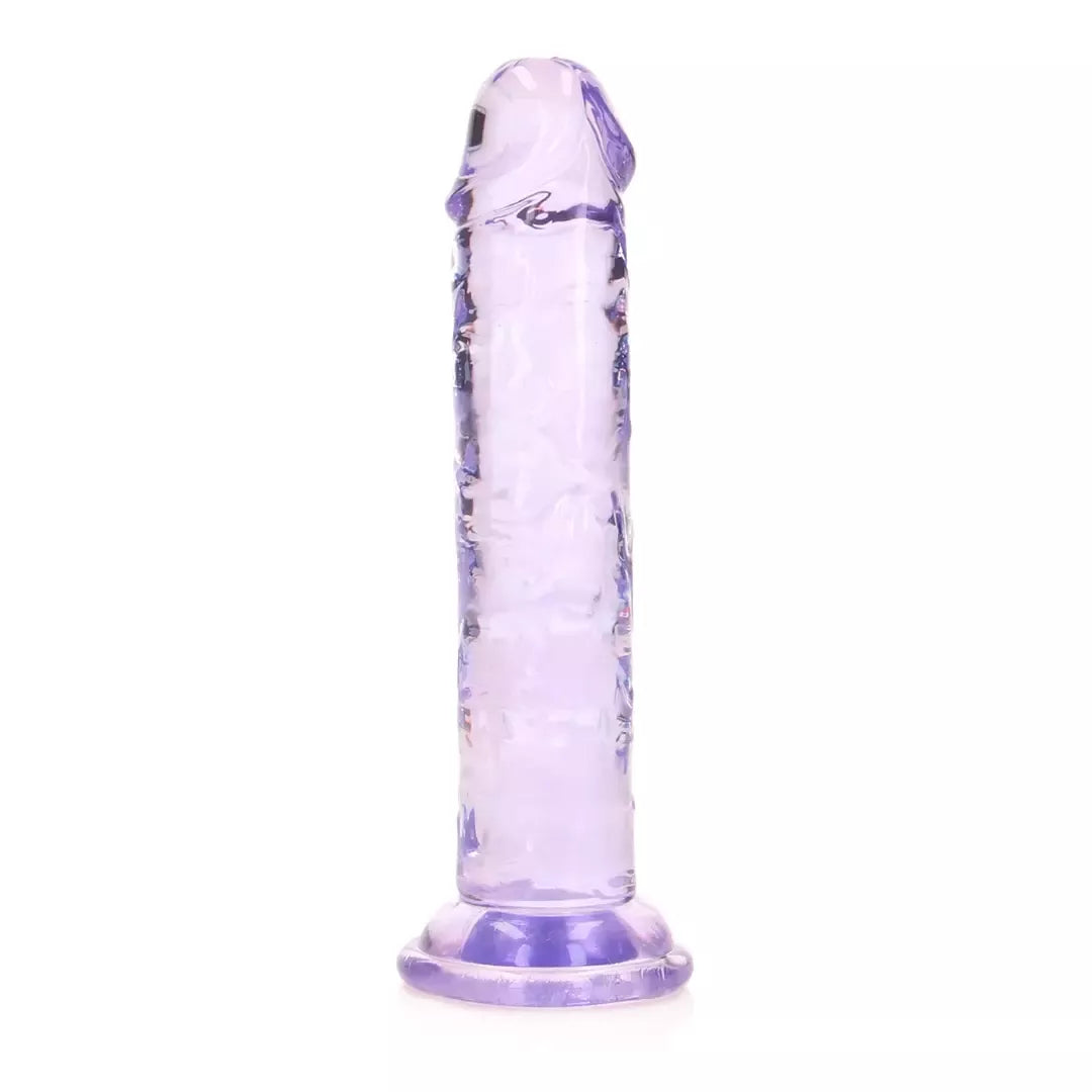 RealRock Crystal Clear Intimate Model 6" su siurbtuku, skaidrus