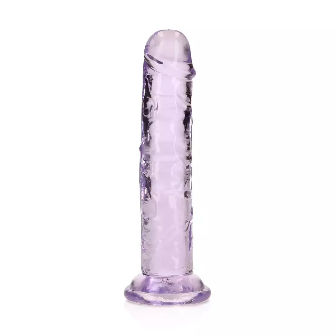 RealRock Crystal Clear Intimate Model 6" su siurbtuku, skaidrus