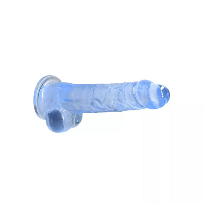 REALROCK Crystal Clear Intimate System su siurbtuku, 21 cm, skaidrus