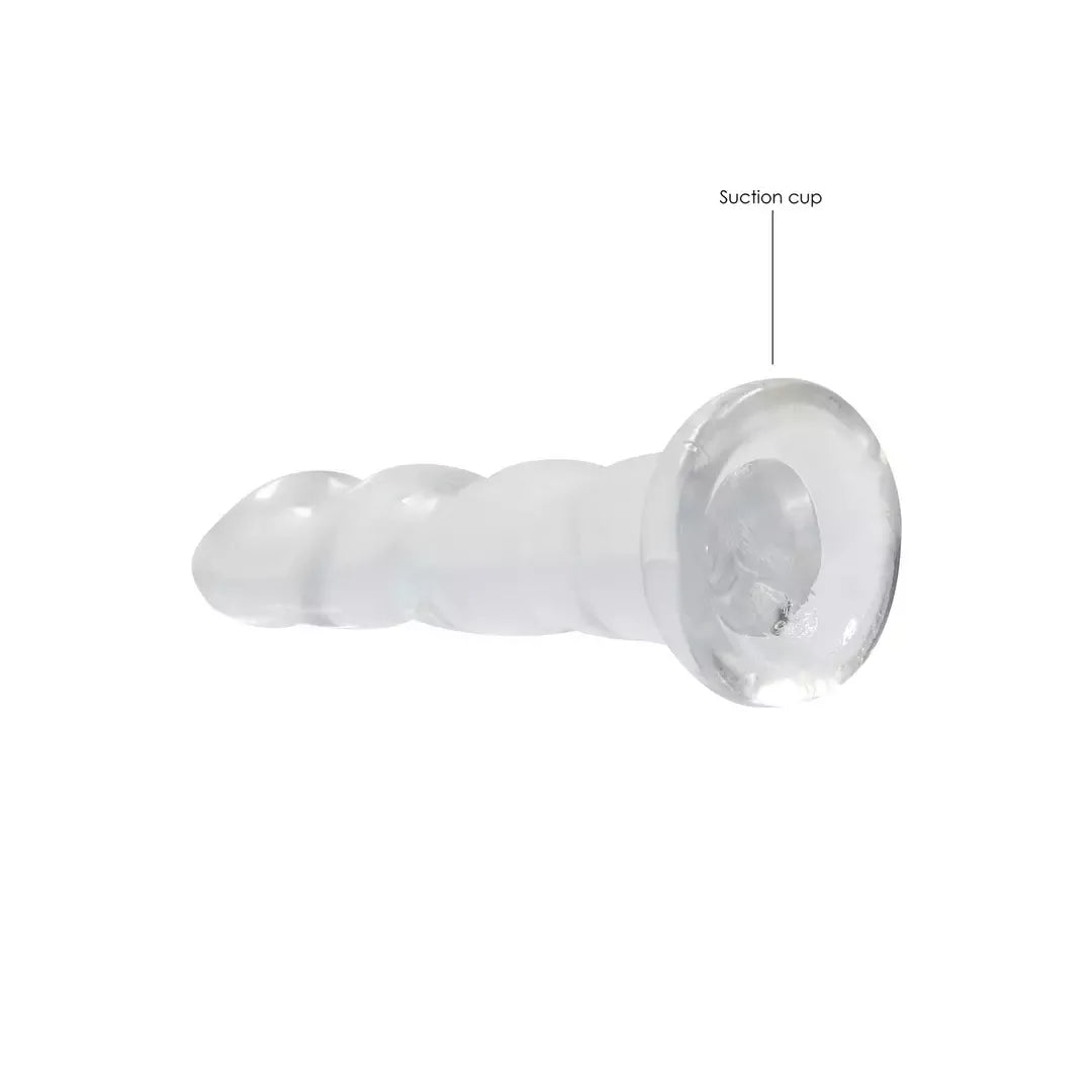 RealRock Crystal Clear intymus modelis 17 cm su prisiurbiamu pagrindu