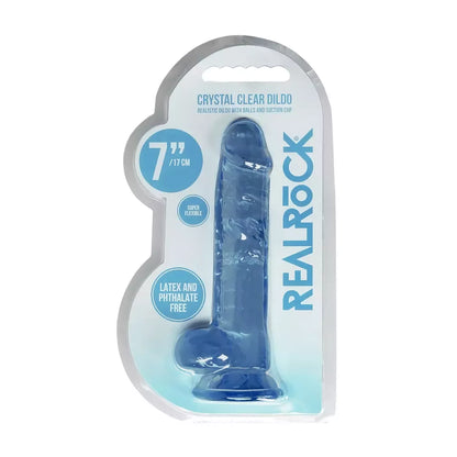 REALROCK Crystal Clear Model 7 intymus stimuliatorius su siurbtuku 19 cm