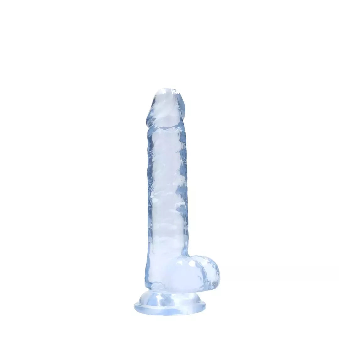 REALROCK Crystal Clear Model 7 intymus stimuliatorius su siurbtuku 19 cm