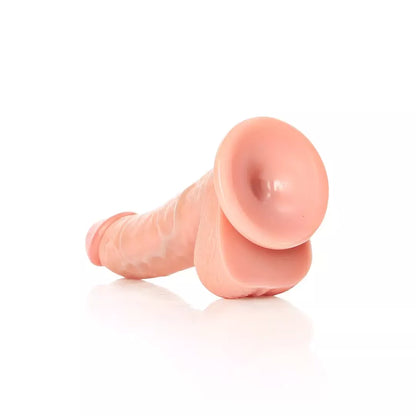 RealRock Curved Intimate Machine su siurbtuku 15,5 cm, smėlio spalvos