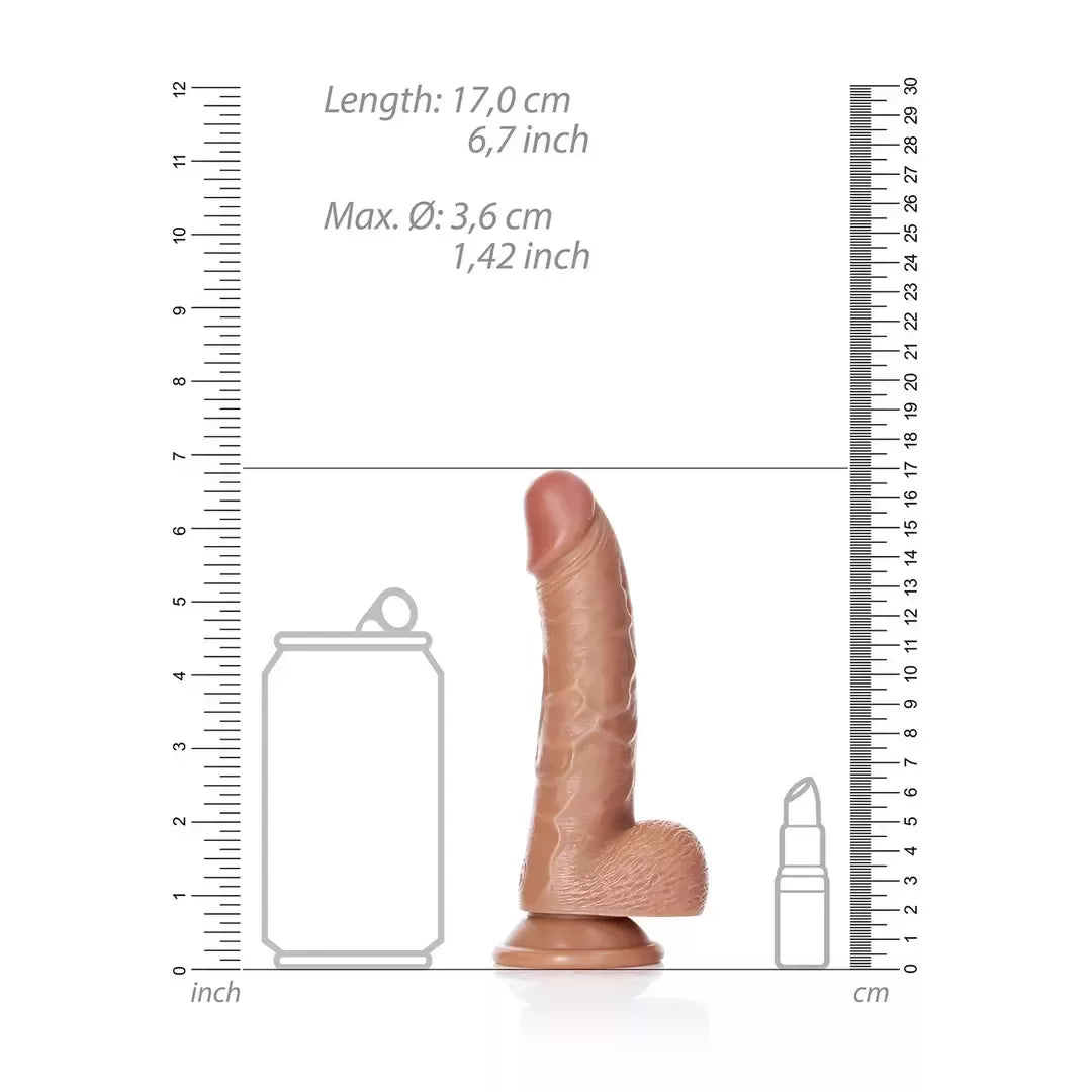 RealRock Curved Model 6" 15,5 cm su siurbtuku – natūralios formos