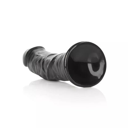 RealRock Curved Silicone Intimate Machine su prisiurbiamu pagrindu, 23 cm, smėlinė