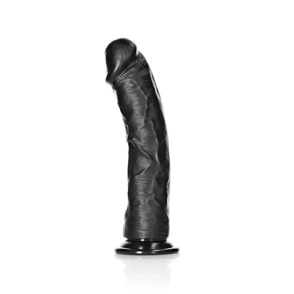 RealRock Curved Silicone Intimate Machine su prisiurbiamu pagrindu, 23 cm, smėlinė