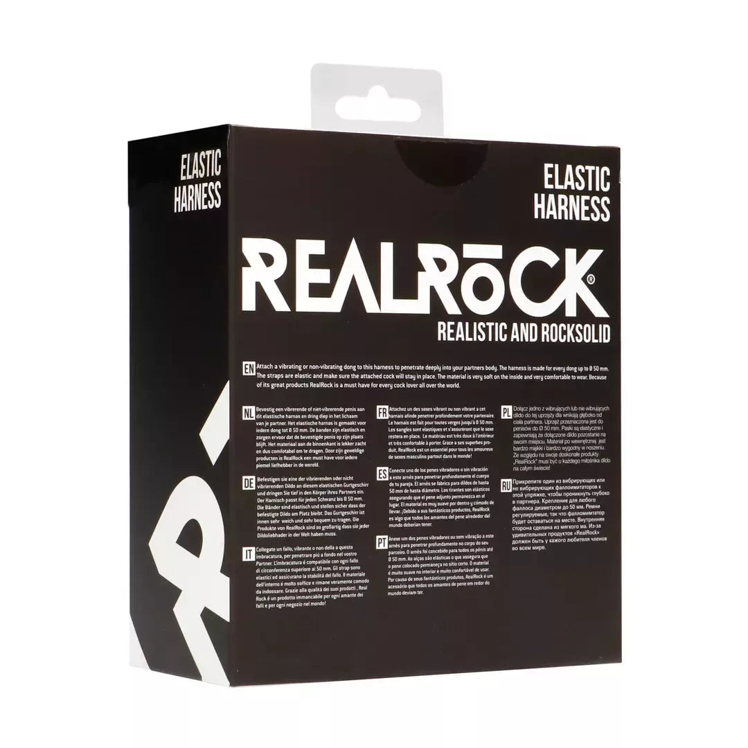RealRock Elastic Harness universalus minkštas reguliuojamas diržas, juodas