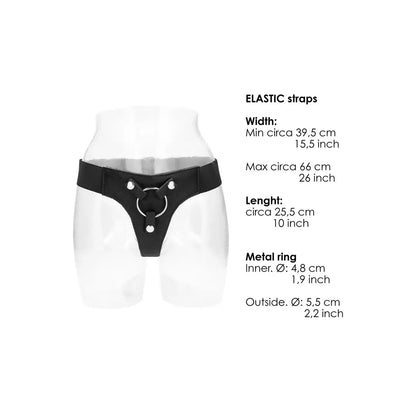 RealRock Elastic Harness universalus minkštas reguliuojamas diržas, juodas