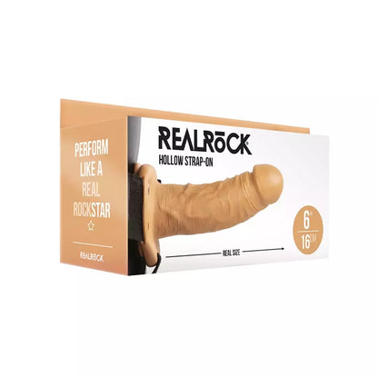 RealRock Hollow Strap-On System 15,5 cm – reguliuojamo patogumo diržas