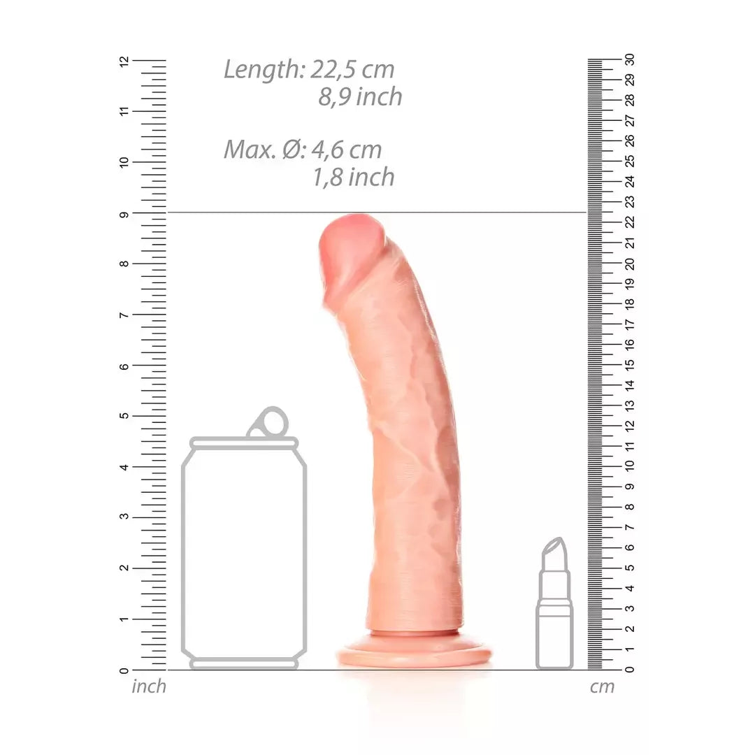 „RealRock“ išlenktas modelis su siurbtuku 20,5 cm – tikroviška tekstūra, smėlio spalvos