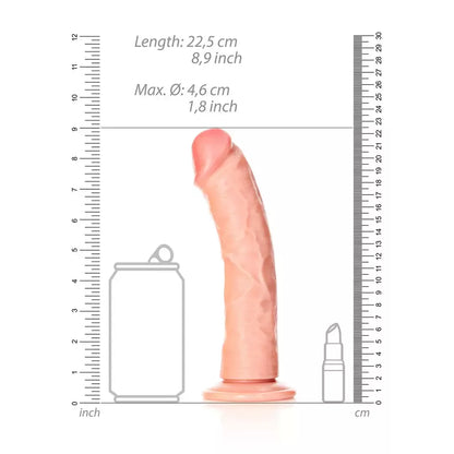 „RealRock“ išlenktas modelis su siurbtuku 20,5 cm – tikroviška tekstūra, smėlio spalvos