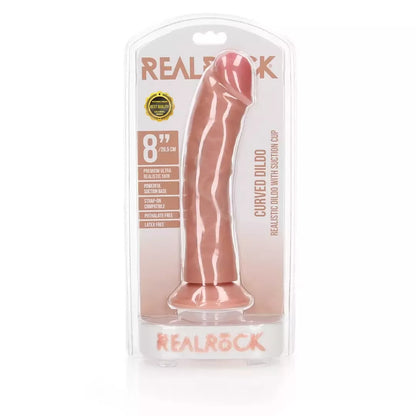 „RealRock“ išlenktas modelis su siurbtuku 20,5 cm – tikroviška tekstūra, smėlio spalvos