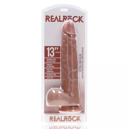 RealRock itin didelis tiesus modelis su 33 cm pagrindu – rusvas